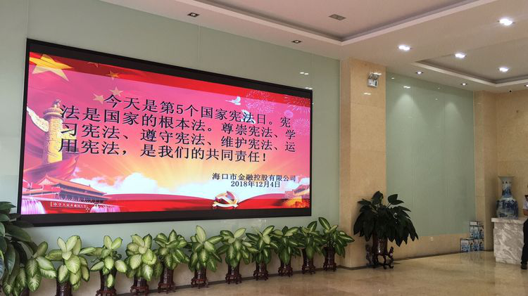 海口市擔(dān)保投資有限公司開展12.4國(guó)家憲法日宣傳活動(dòng)